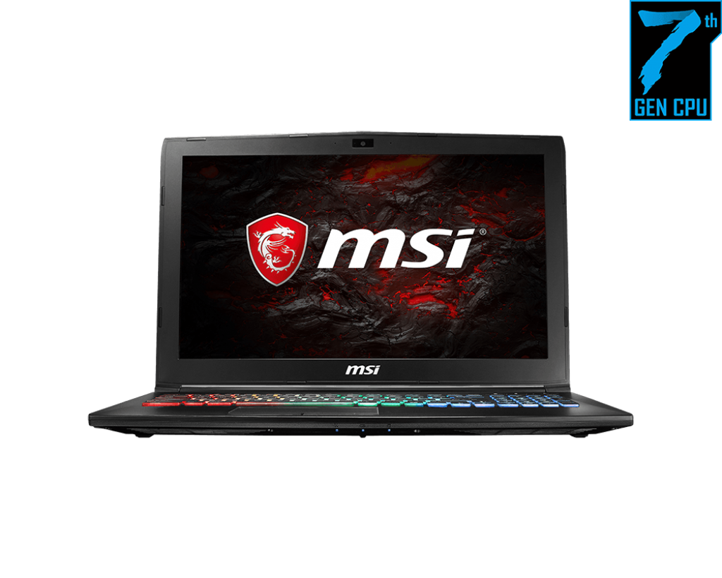 MSI GP62MVR 7RFX Leopard Pro 15.6-inch Gaming Laptop Core i7-7700HQ, 16GB (8GB*2), 256GB SSD, 1TB HDD, GTX 1060 6GB GDDR5, Windows10