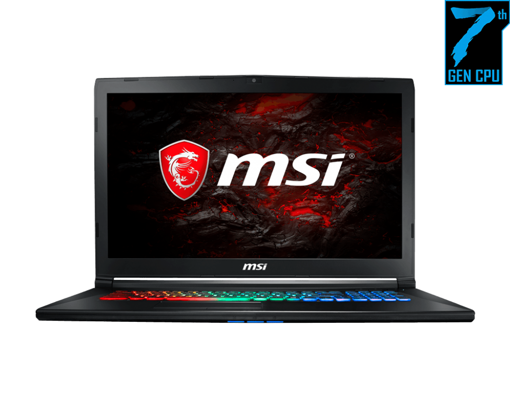 MSI GP72MVR 7RFX Leopard Pro 17.3-inch Gaming Laptop Core i7-7700HQ, 16GB (8GB*2), 256GB SSD, 1TB HDD, GTX 1060 6GB GDDR5, Windows10