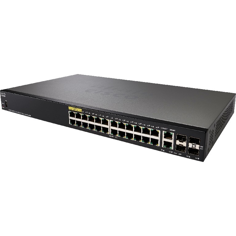 Cisco SF350-24P 350 Series 24-Port PoE+ Managed 10/100 Mb/s Ethernet Switch SF350-24P-K9-EU