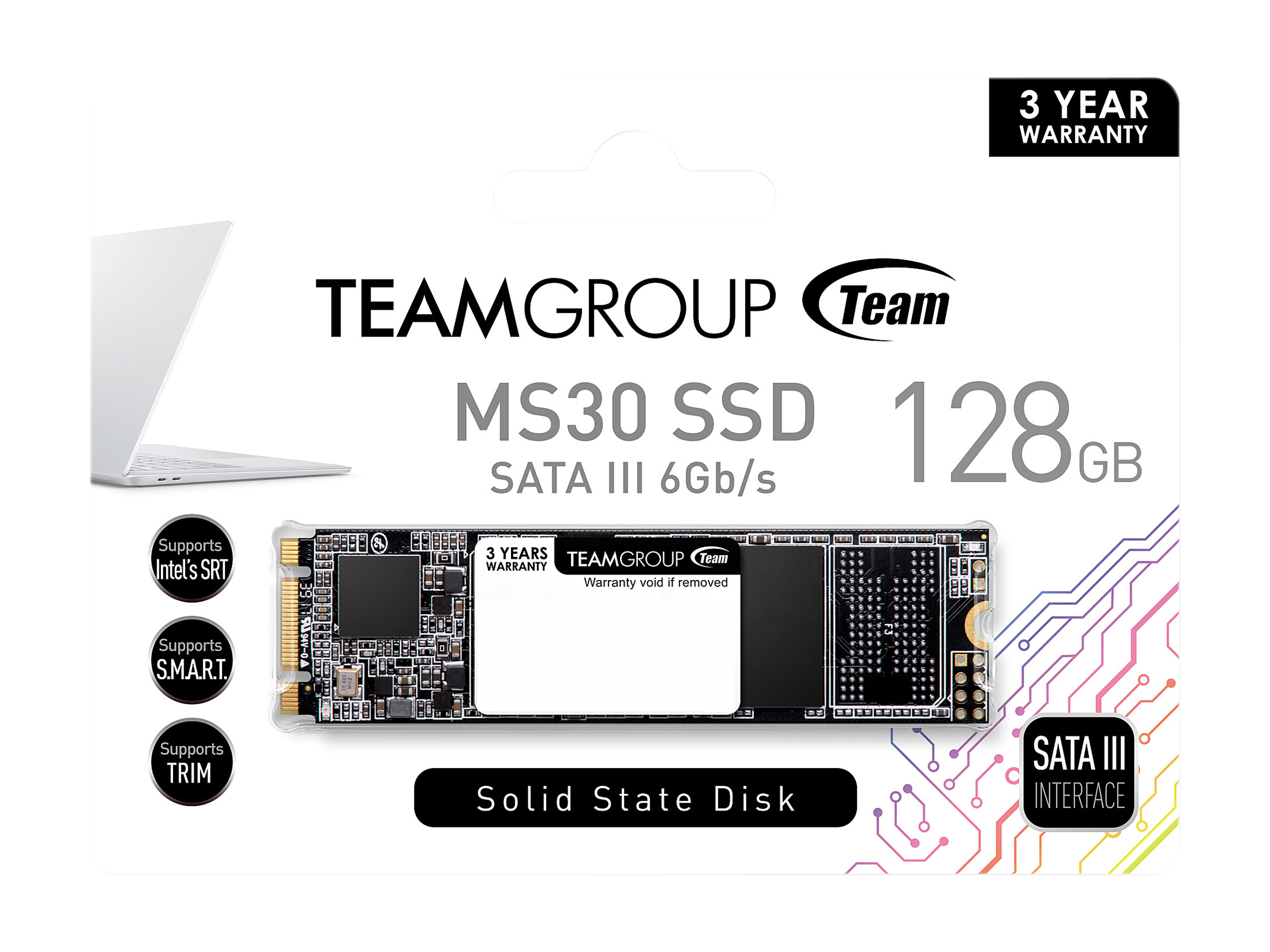 TeamGroup MS30 M.2 2280 128GB SATA III TLC Internal Solid State Drive (SSD) TM8PS7128G0C101