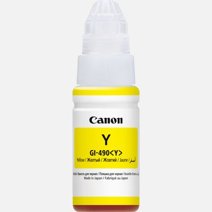 Canon Ink GI-490 Y Yellow Ink Bottle, 0666C001
