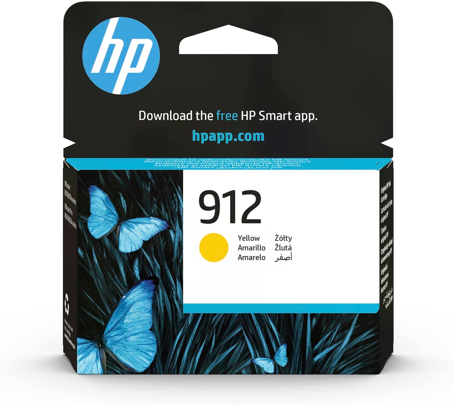 HP 912 Yellow Original Ink Cartridge (3YL79AE#BGX)