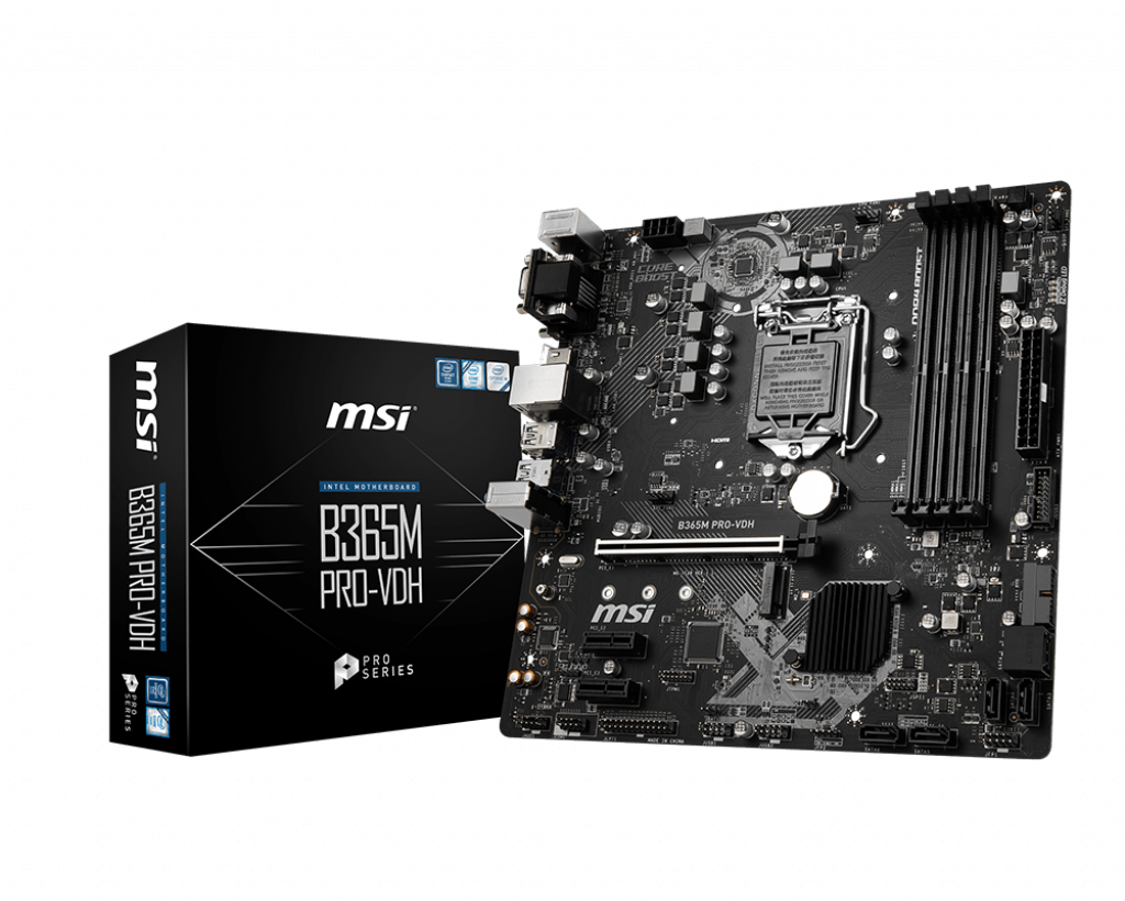 MSI PRO B365M PRO-VDH LGA 1151 (300 Series) Intel B365 SATA 6Gb/s Micro ...