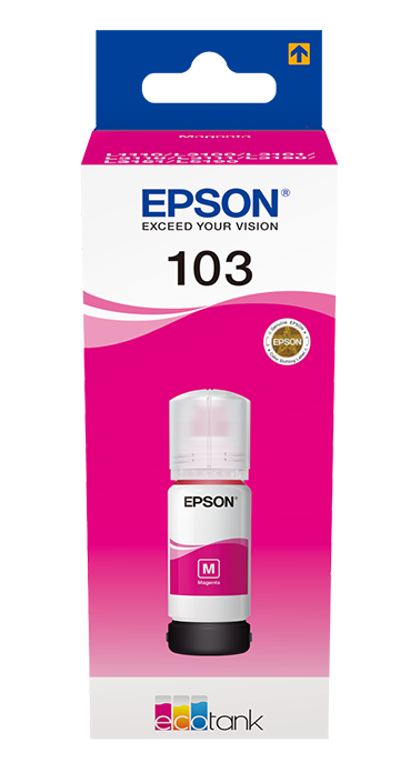 Epson 103 EcoTank Magenta ink Bottle  65 ml (C13T00S34A10)