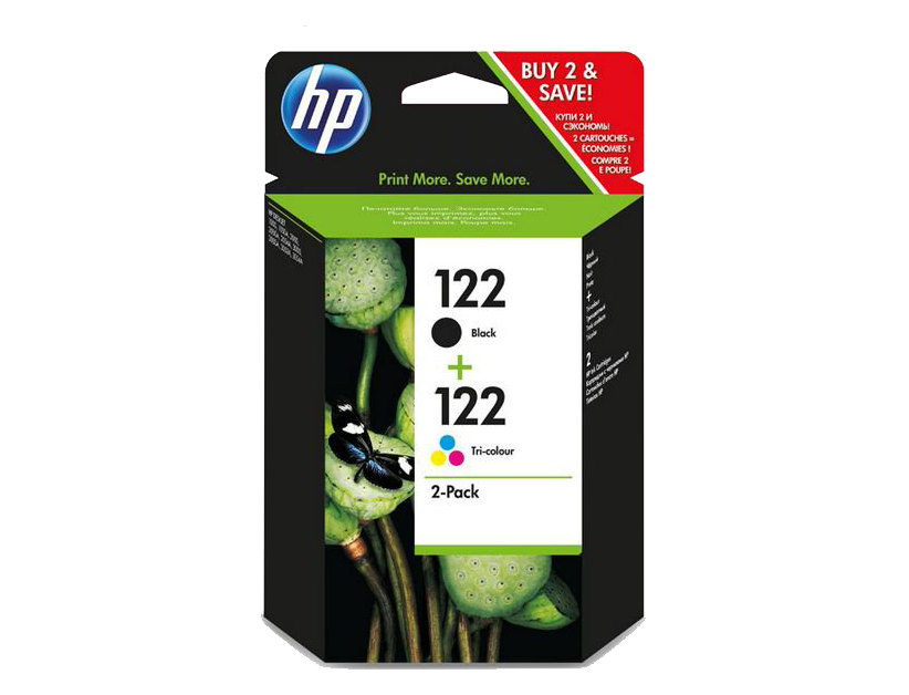 HP 122 2-pack Black/Tri-color Original Ink Cartridges