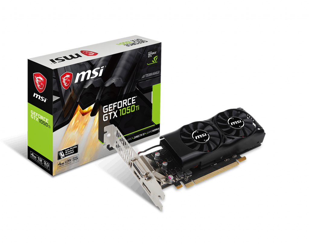 MSI GeForce GTX 1050 Ti DirectX 12 GTX 1050 TI 4GT LP 4GB 128-Bit GDDR5 PCI Express 3.0 x16 HDCP Ready Low Profile Video Card