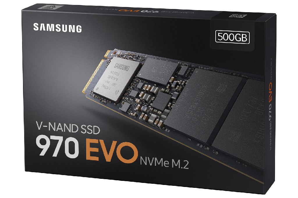 SAMSUNG 970 EVO M.2 2280 500GB PCIe Gen3. X4, NVMe 1.3 64L V-NAND 3-bit MLC Internal Solid State Drive (SSD) MZ-V7E500BW