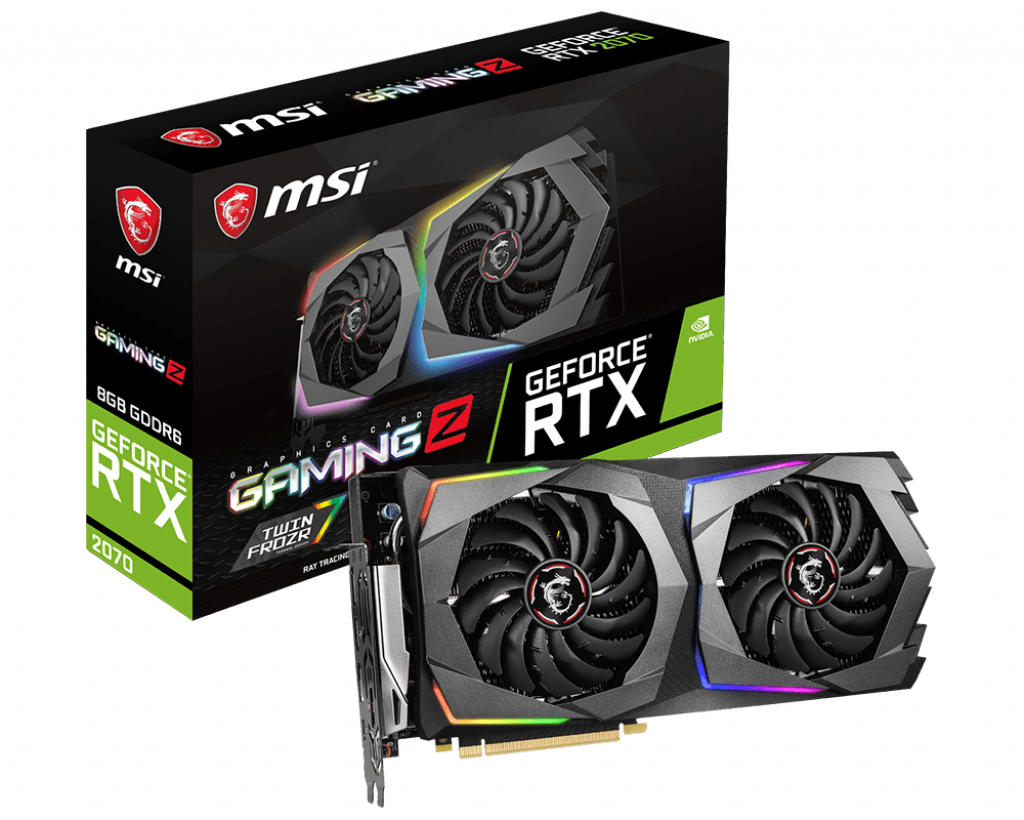 MSI RTX 2070 Gaming Z 8G GeForce 256-bit HDMI/DP/USB Ray Tracing Turing Architecture Graphics Card