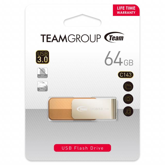 Team Group 64GB C143 USB 3.2 Flash Drive (TC143364GN01)