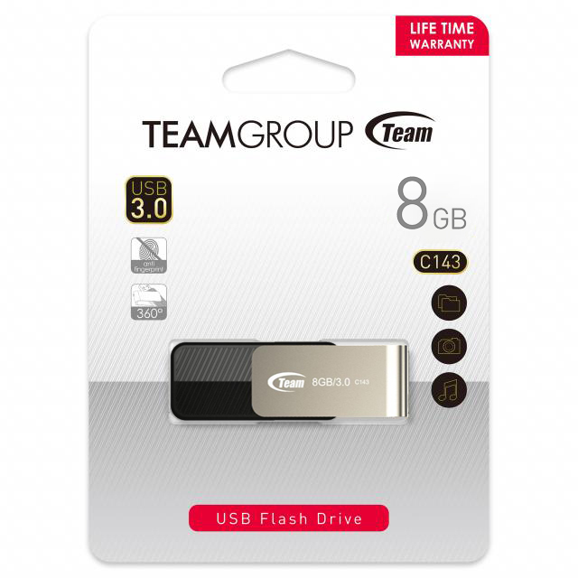 Team Group 8GB C143 USB 3.2 Flash Drive (TC14338GB011)