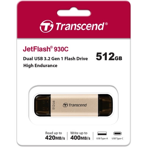 Transcend JetFlash 930C 2-In-1 Flash Drive 512GB (TS512GJF930C)
