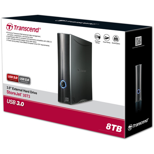 Transcend 8TB StoreJet 35T3 External Hard Drive